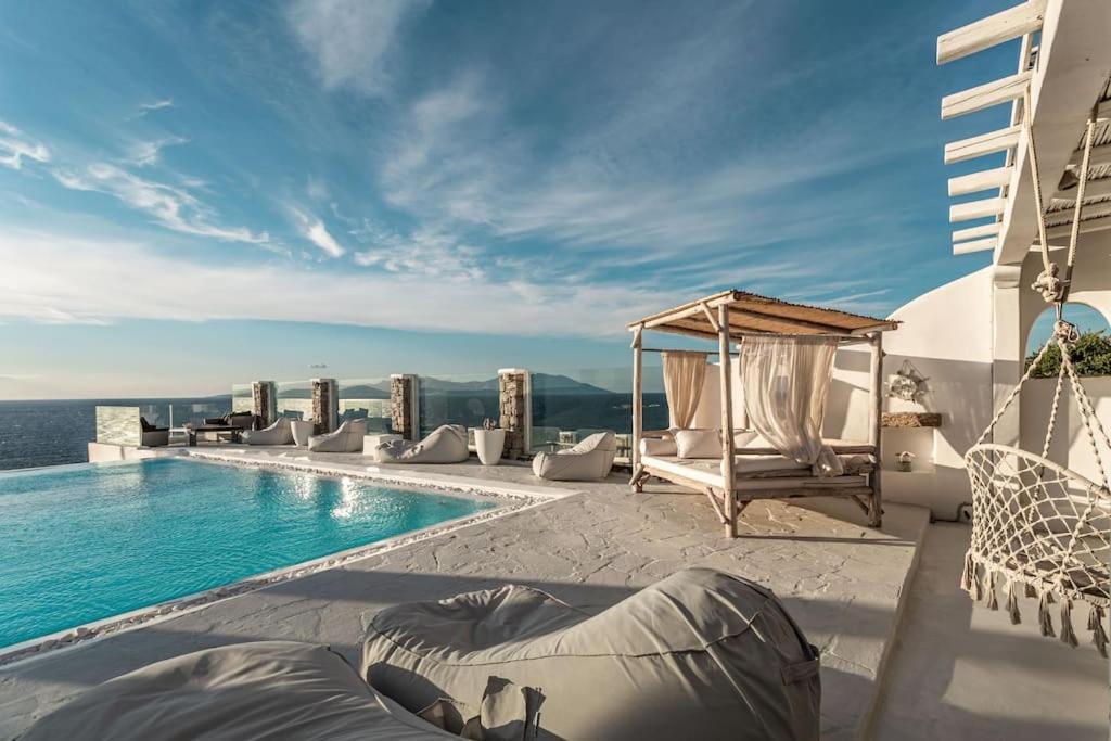 Mykonos Sea View Luxury Villa By Calypso Sunset Villas Mykonos Town Exterior foto